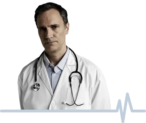 Male doctor looking at camera