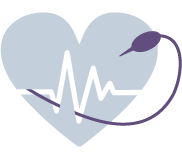 Icon of a heart representing the transcatheter procedure