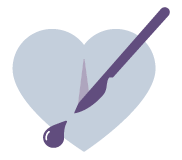 Icon of a heart representing open heart surgery