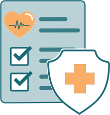 Icon of checklist representing insurance paperwork