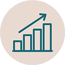 Arrow trending upward icon